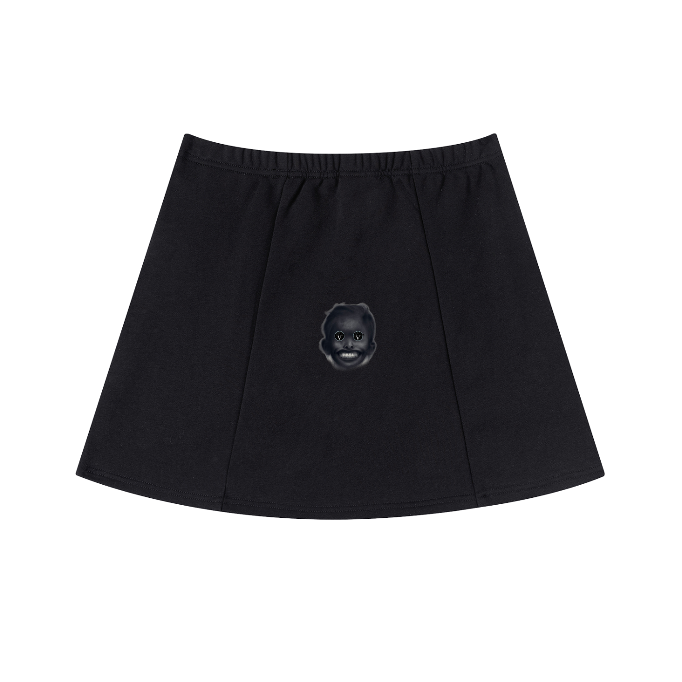 Contrast Side Stripe Slit Skirt