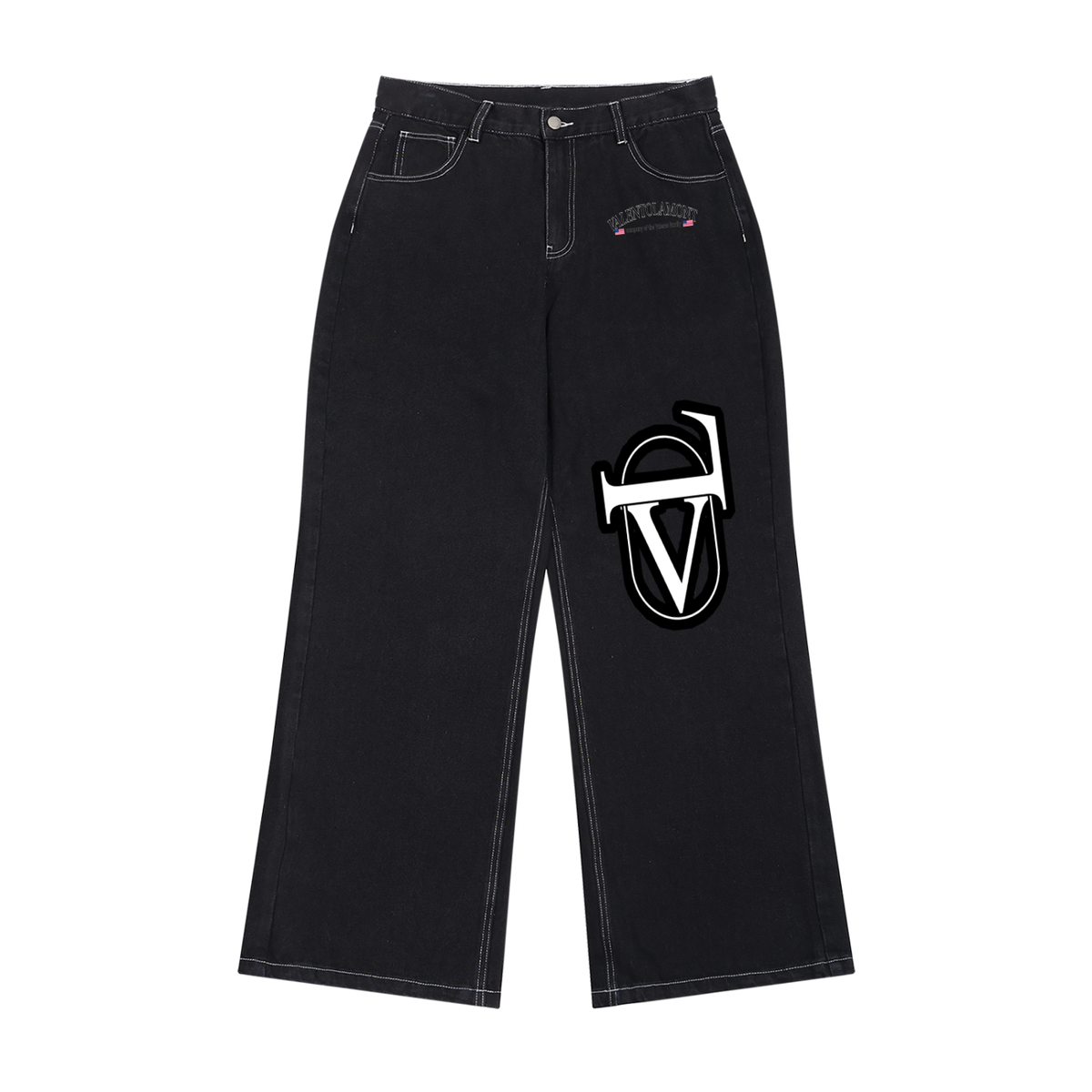 Men's Straight Leg Raw Denim Jeans