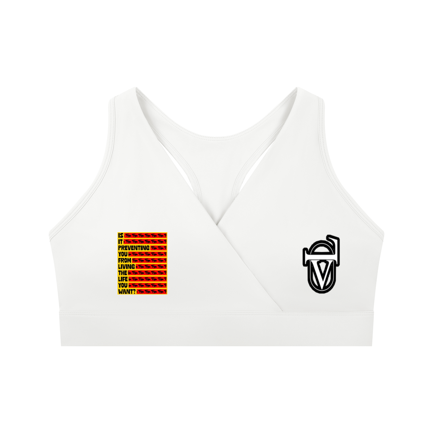 Women's Crossover V-Neck Sports Bra