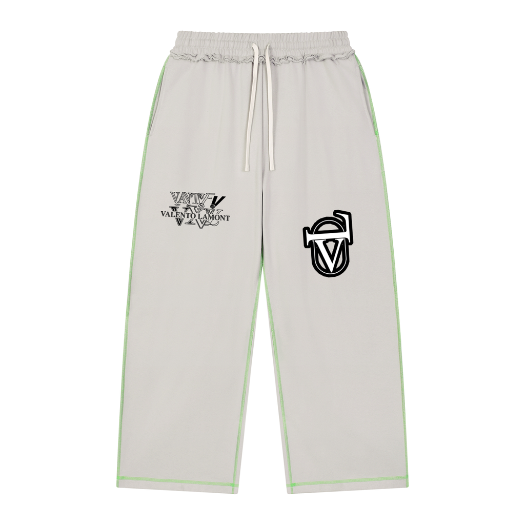 V Raw Edge Topstitch Sweatpants