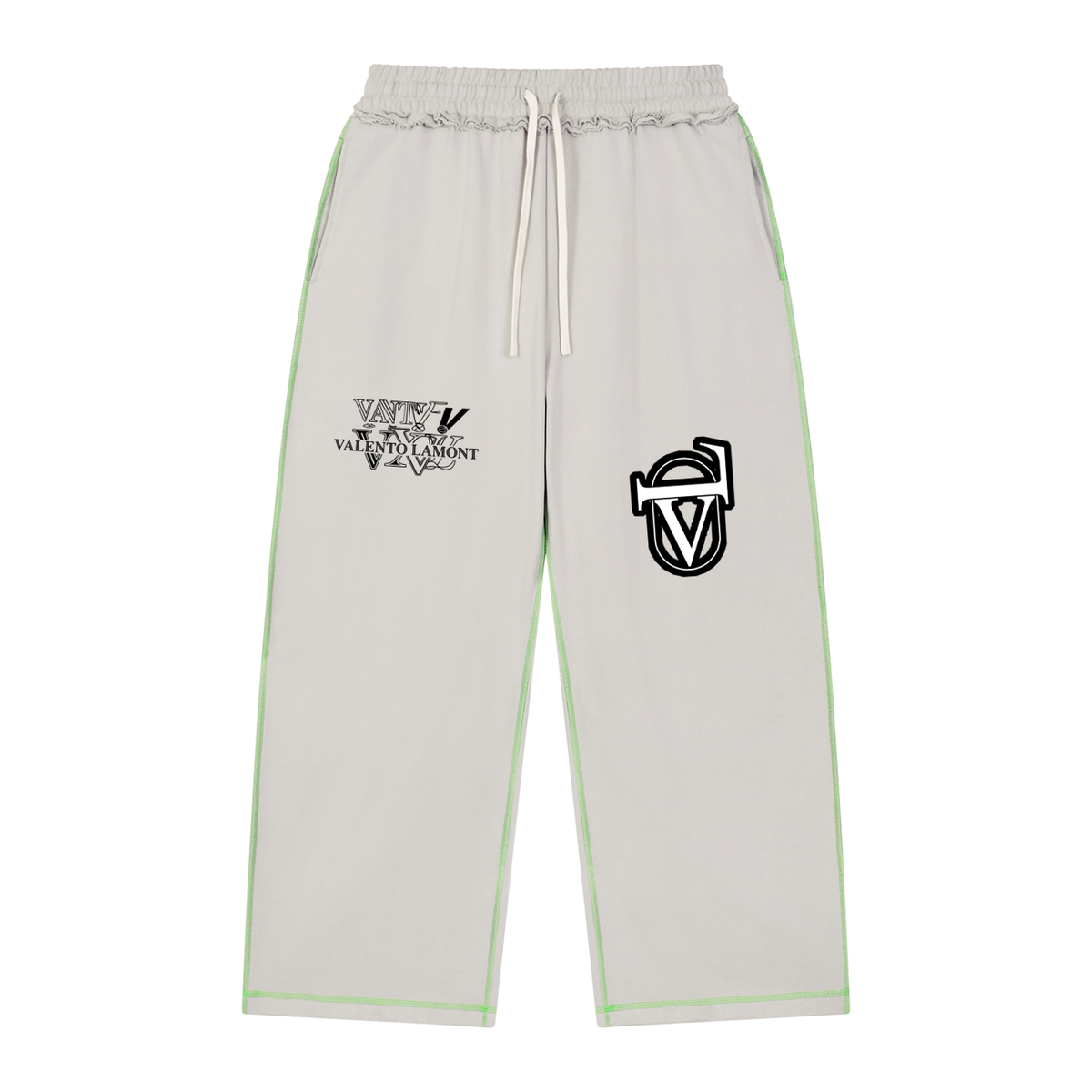V Raw Edge Topstitch Sweatpants