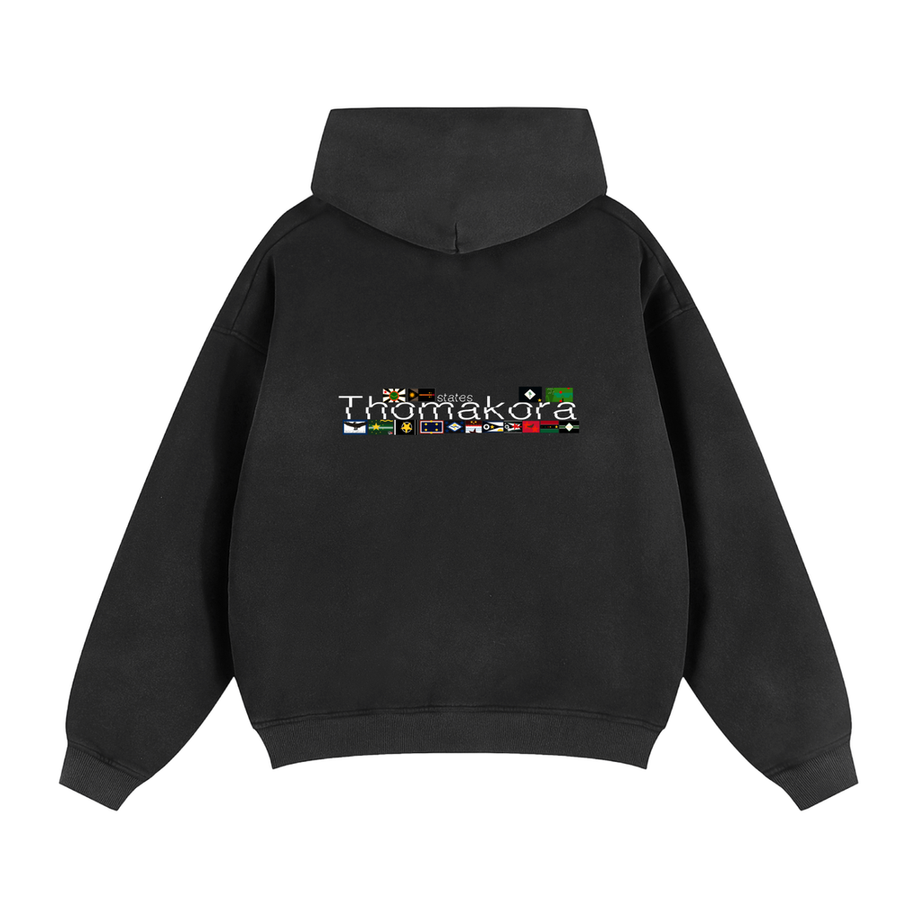 Sunfade Two-way Zipper Boxy Fleece Hoodie