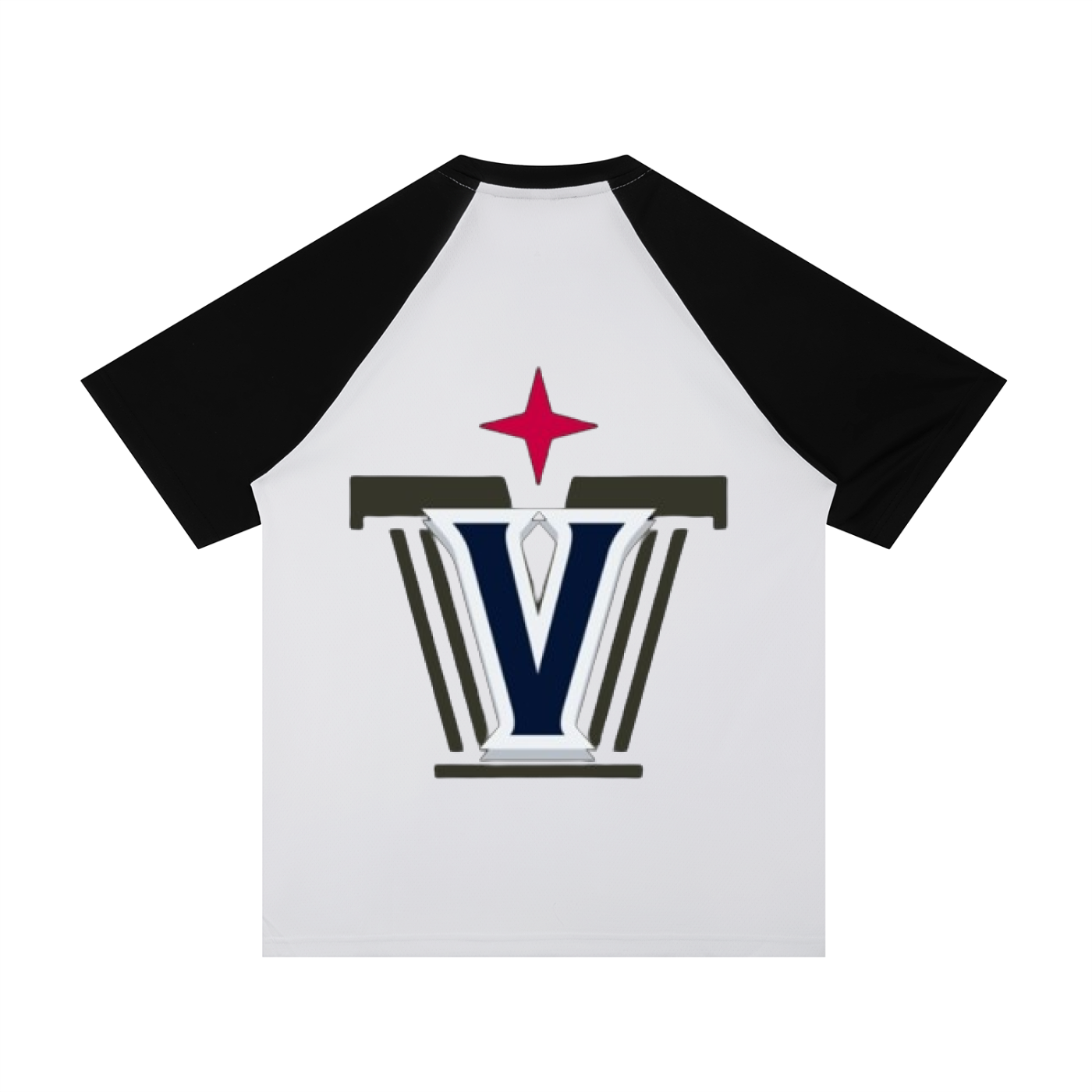 Contrast Raglan Sleeve Mesh T-Shirt