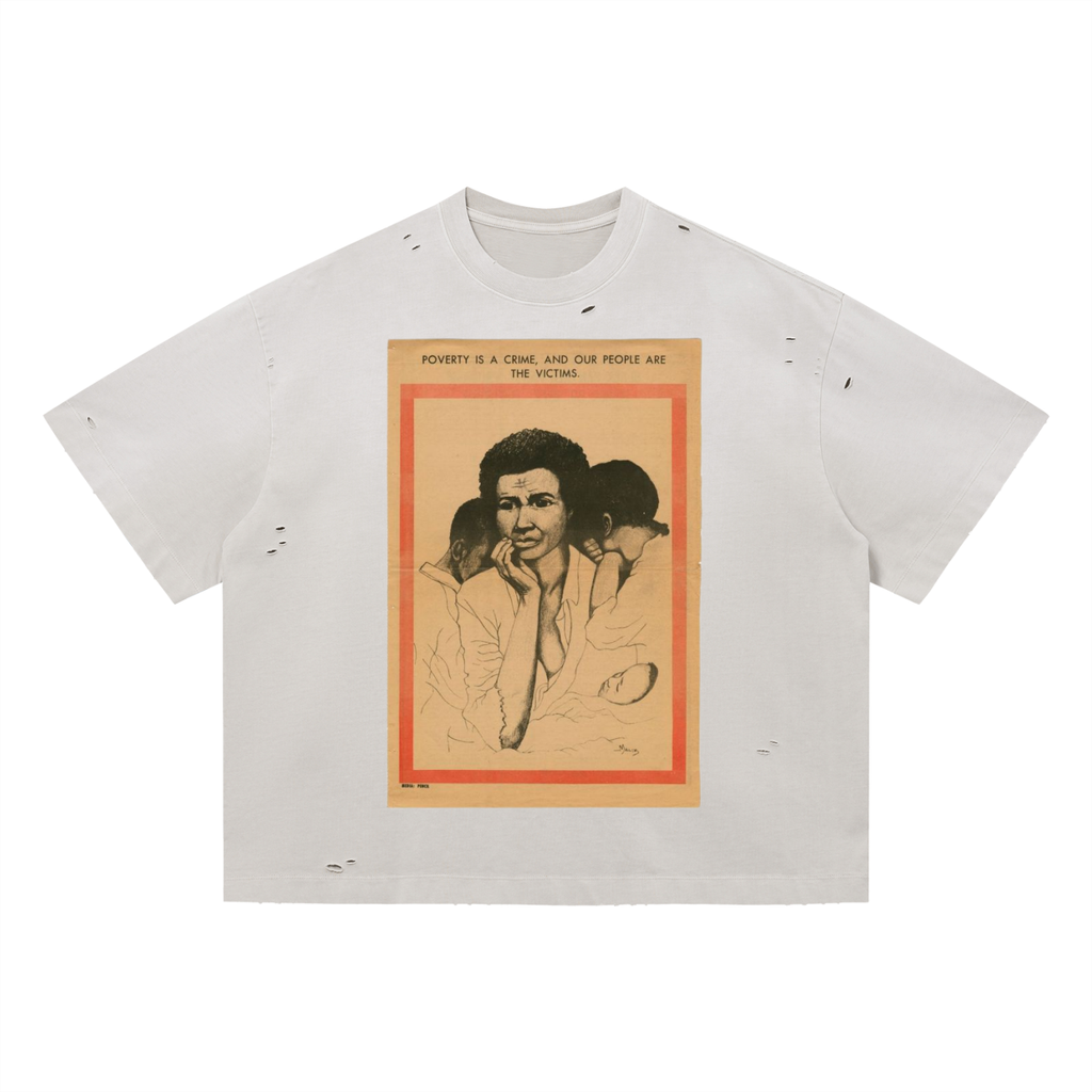 Vintage Washed Distressed Boxy Oversized T-Shirt