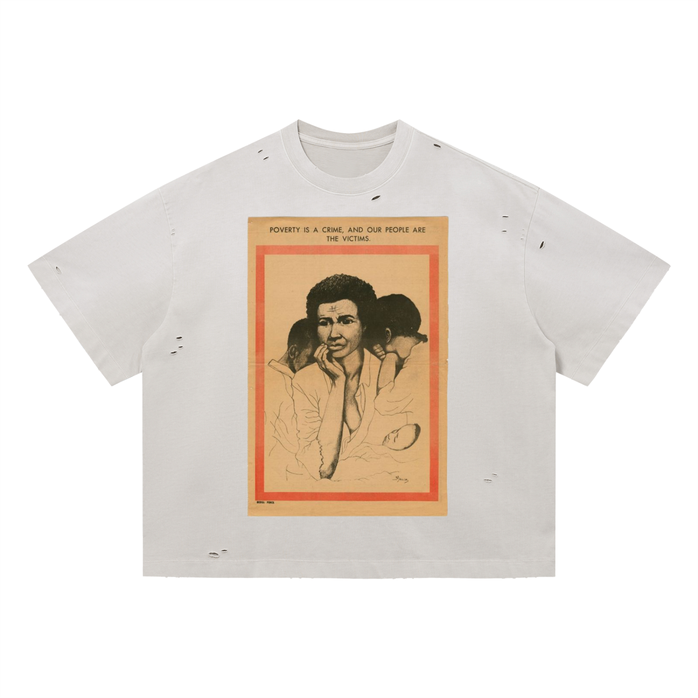 Vintage Washed Distressed Boxy Oversized T-Shirt