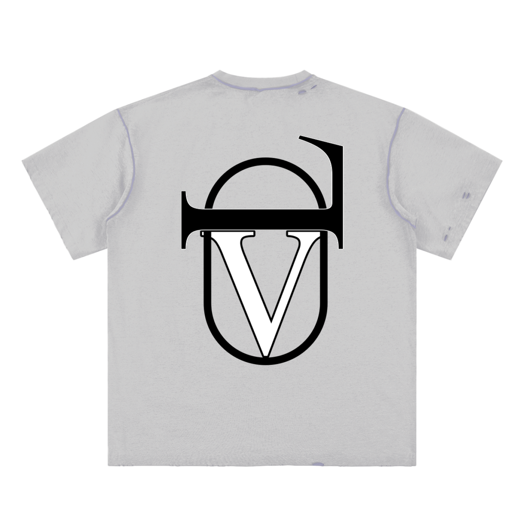 Hand-frayed Reversible T-shirt