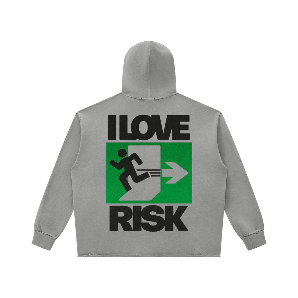Unisex Vintage Wash Raw Edge Hoodie