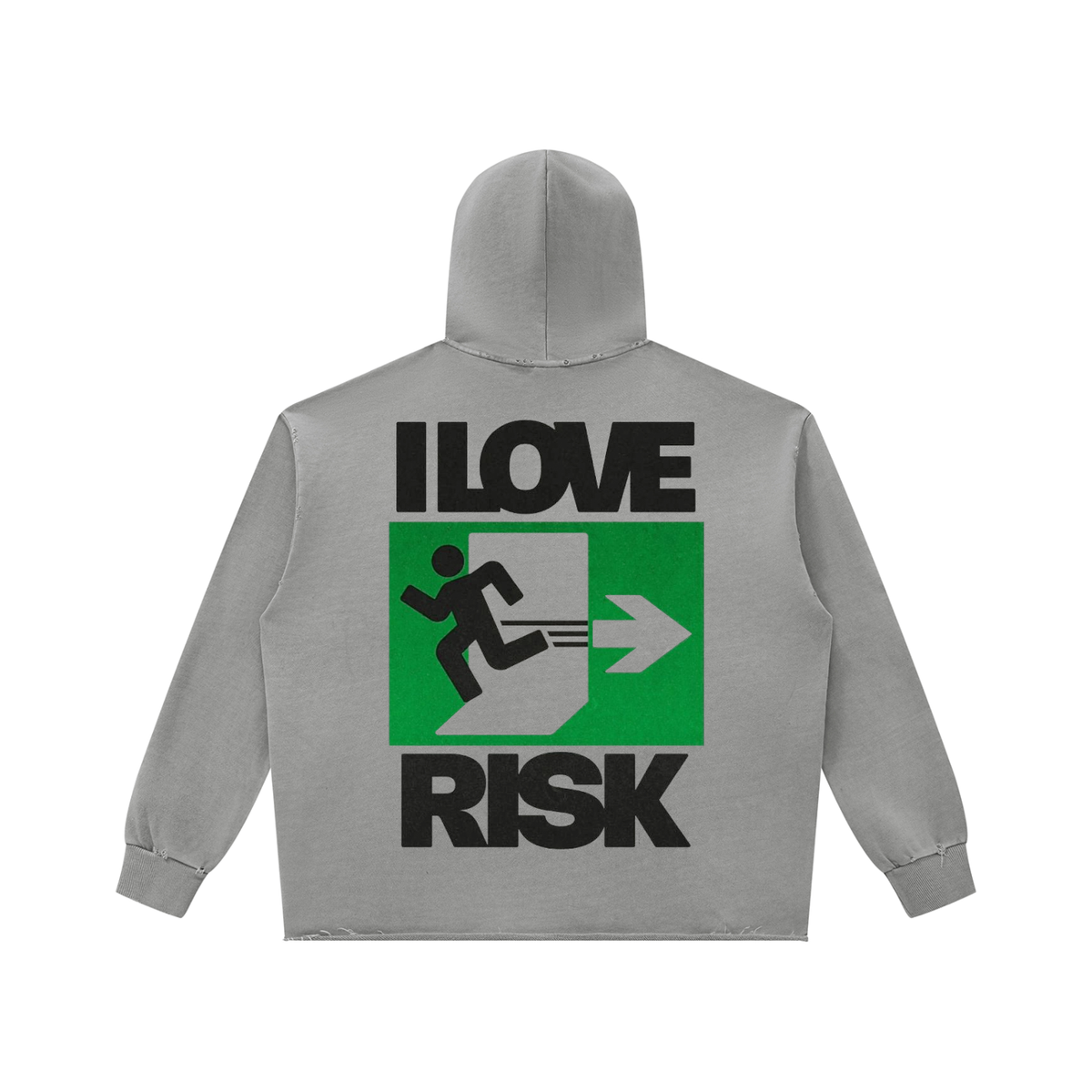 Unisex Vintage Wash Raw Edge Hoodie
