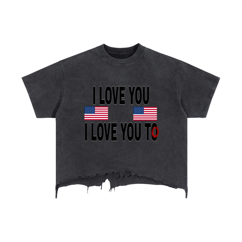Vintage Wash Boxy Distressed Hem T-Shirt