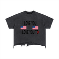 Vintage Wash Boxy Distressed Hem T-Shirt