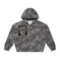 Unisex Vintage Wash Leopard Full Zip Hoodie