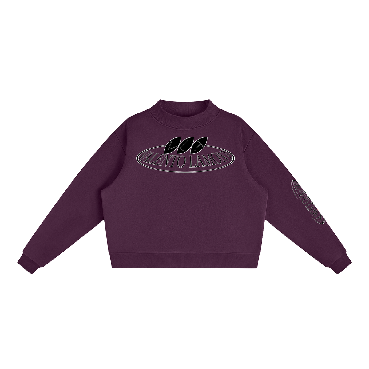 Essential Fleece Mock-Neck Crew Sweatshirt