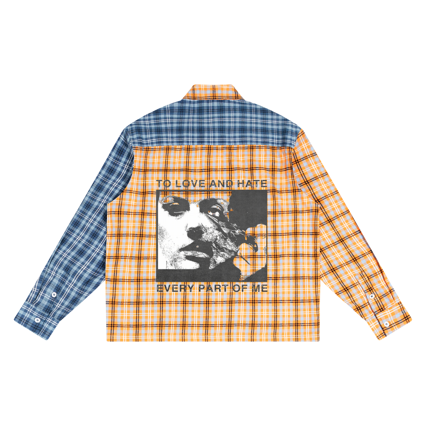 Unisex Oversized Plaid Color Block Shirt