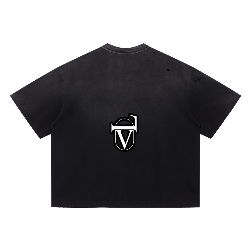 Vintage Washed Distressed Boxy Oversized T-Shirt