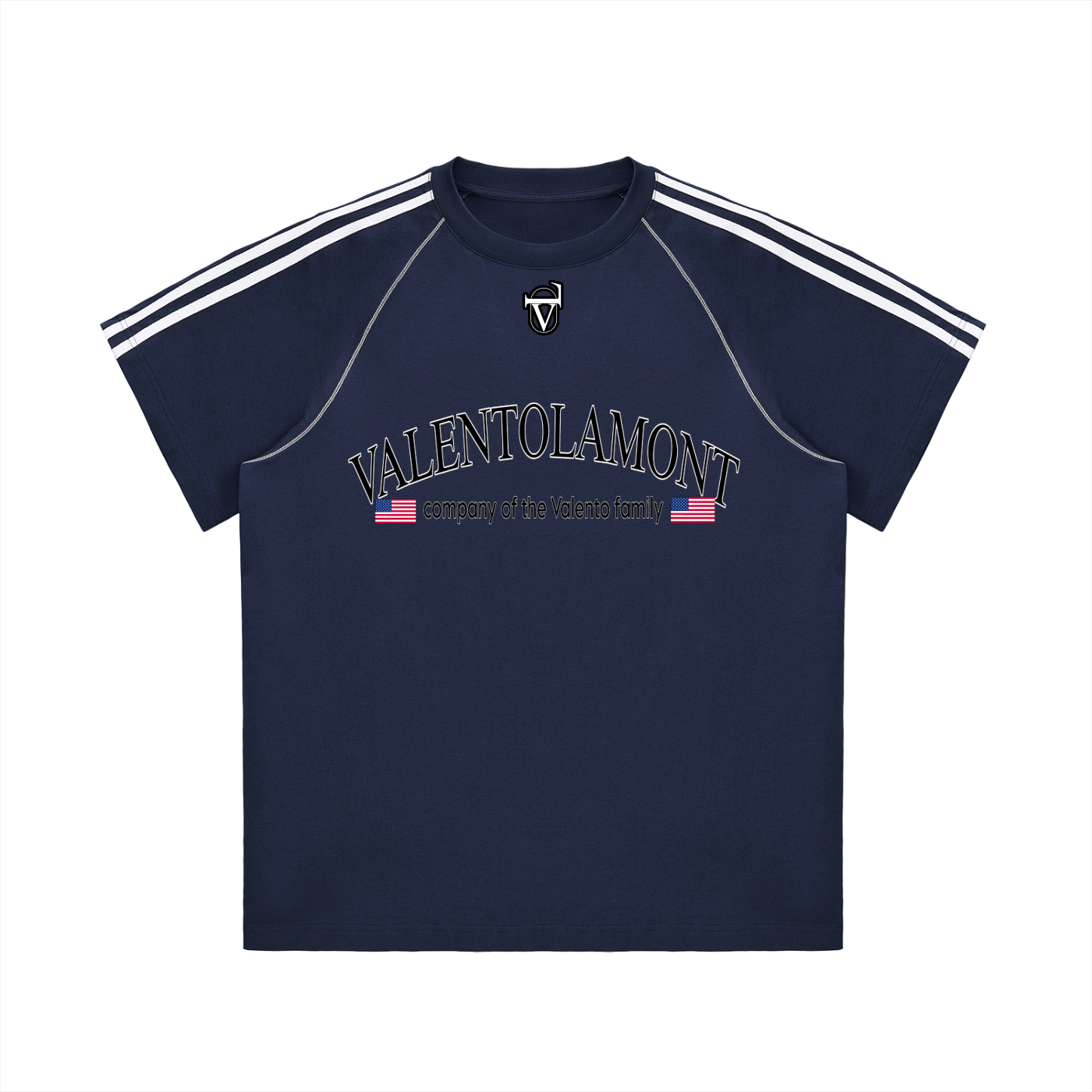 Striped Contrast Stitch T-Shirt