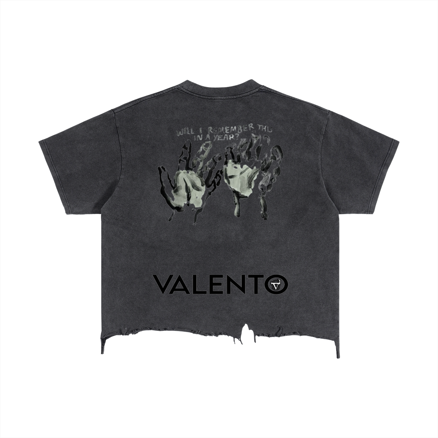 Vintage Wash Boxy Distressed Hem T-Shirt