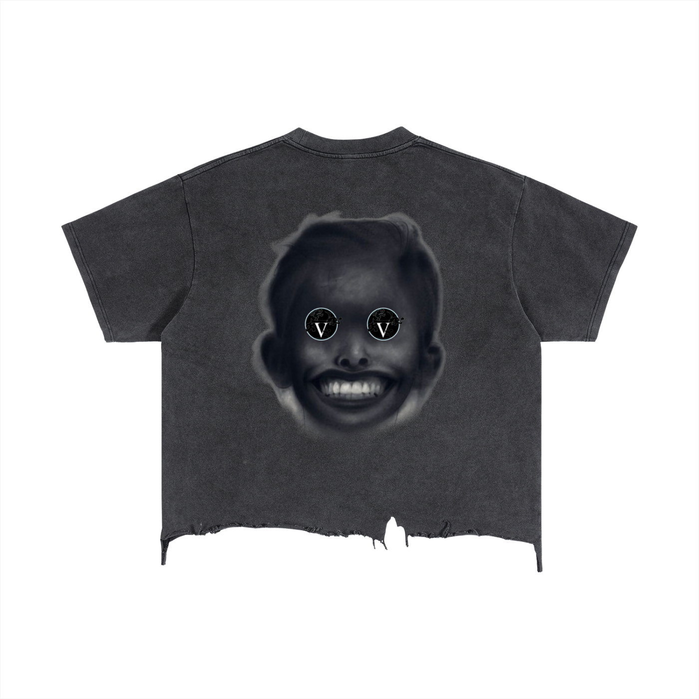 Vintage Wash Boxy Distressed Hem T-Shirt