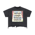 Vintage Wash Boxy Distressed Hem T-Shirt