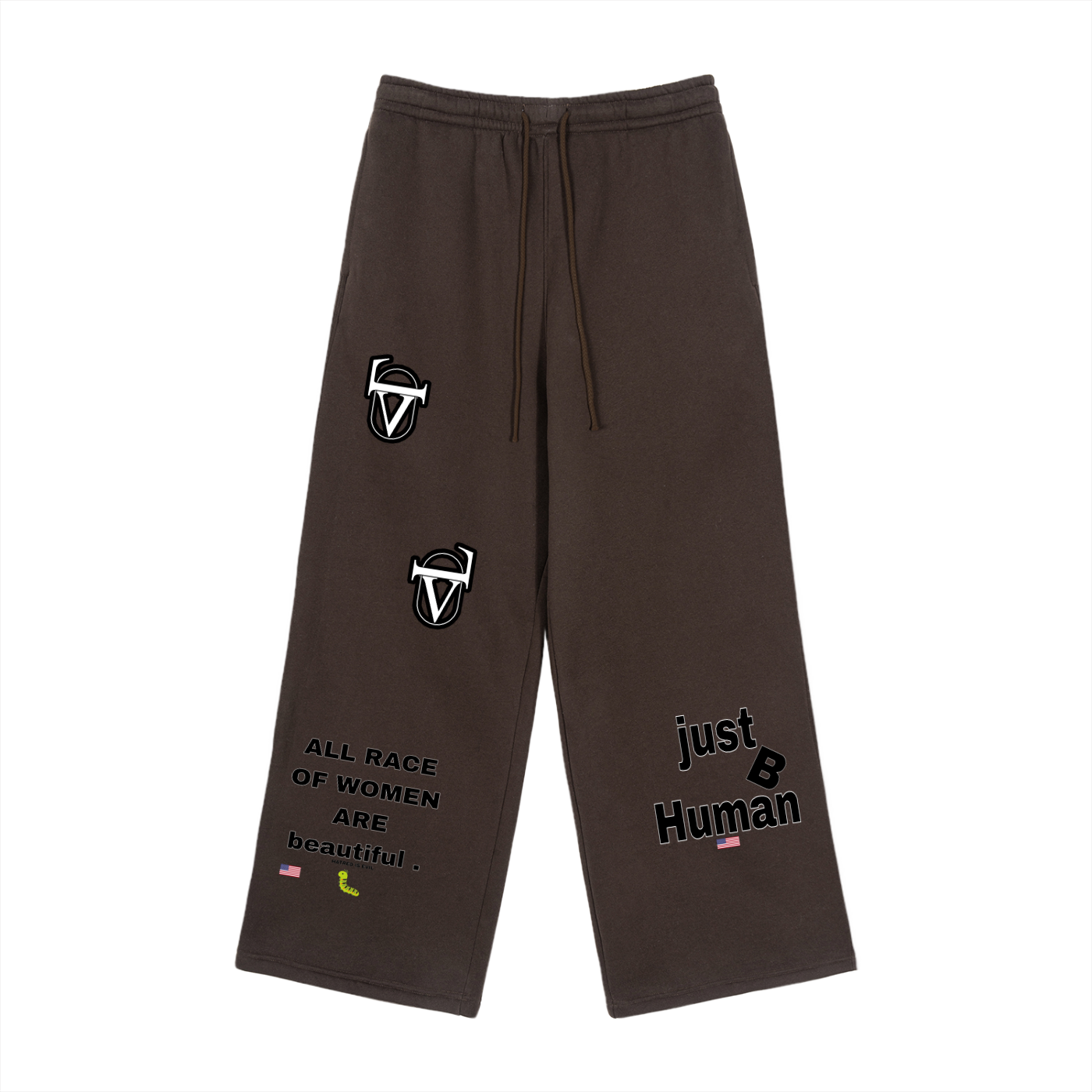 Fleece Drawstring Straight-Leg Sweatpants
