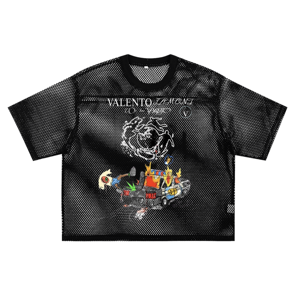 See-through Boxy Net T-shirt