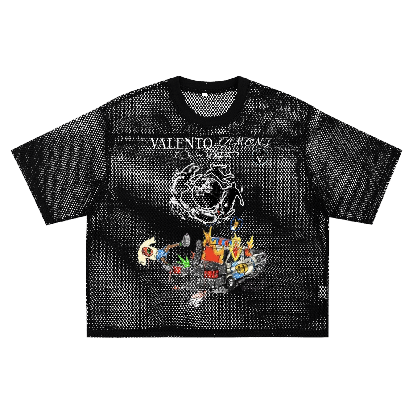 See-through Boxy Net T-shirt