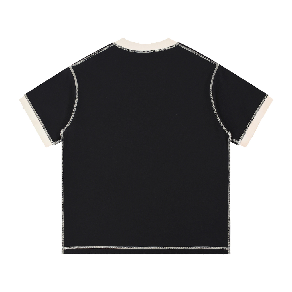 V Contrast-Stitched Ringer T-Shirt