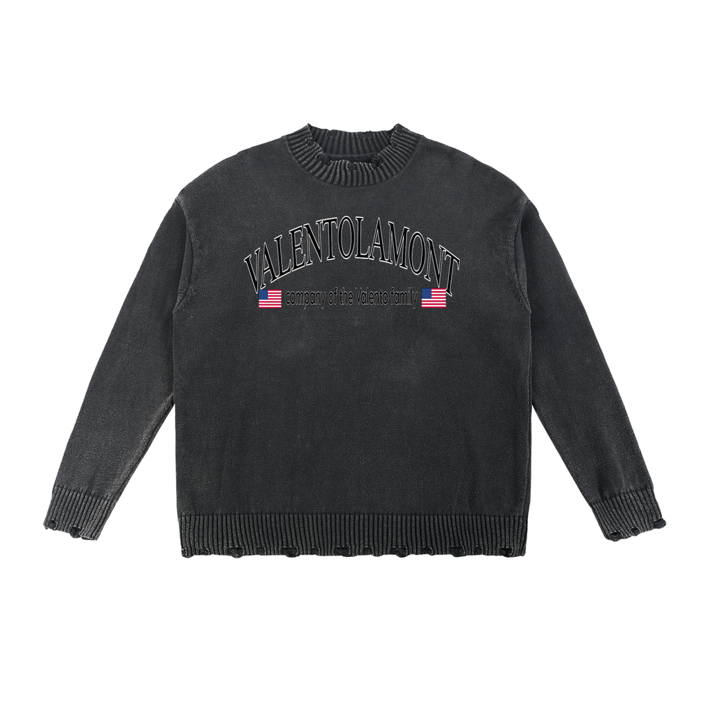 Vintage Washed Hand-Frayed Sweater