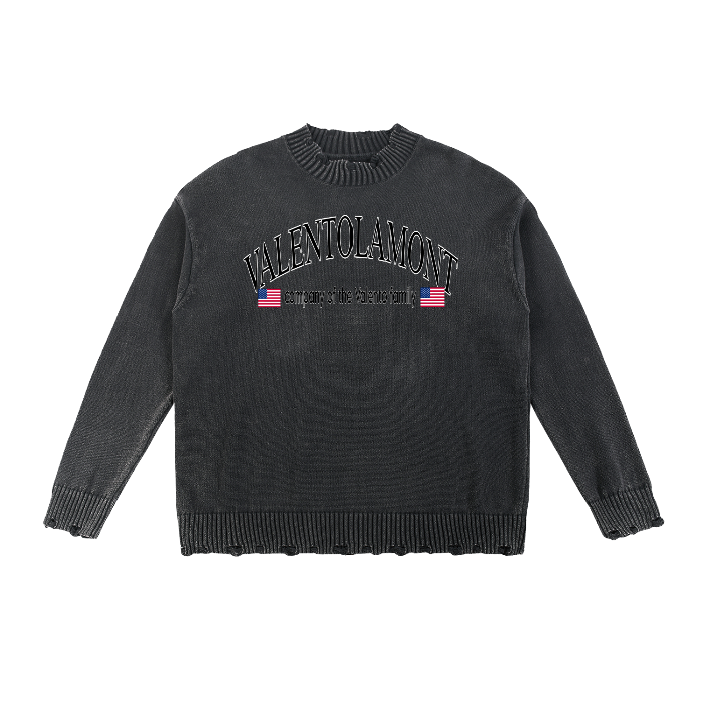Vintage Washed Hand-Frayed Sweater
