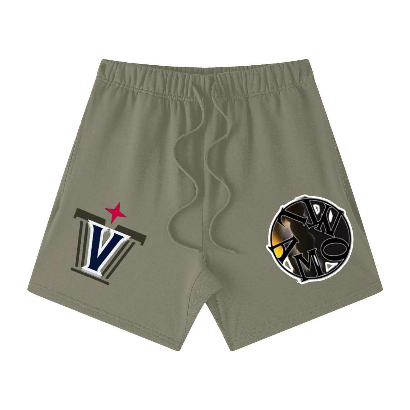 Unisex Earth Tone Loose Fit Cotton Shorts