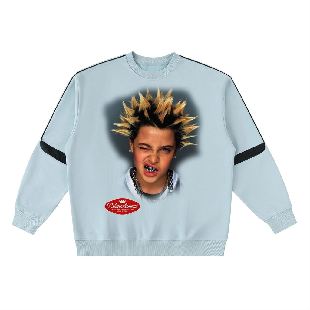 Oversized Crewneck Taped Sweatshirt