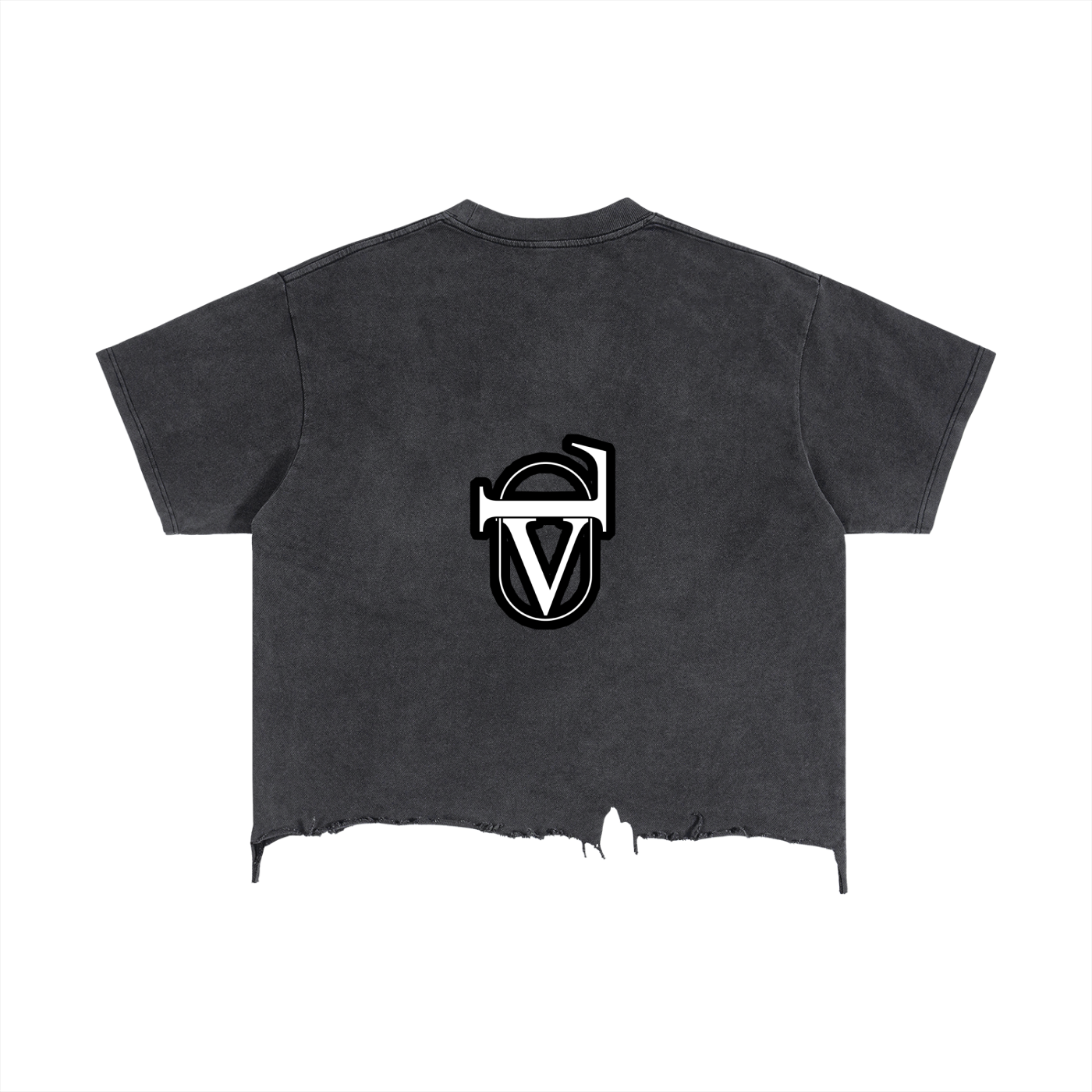 Vintage Wash Boxy Distressed Hem T-Shirt