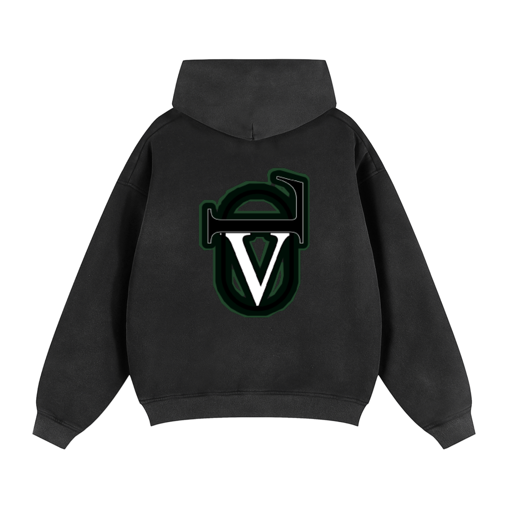 Sunfade Two-way Zipper Boxy Fleece Hoodie