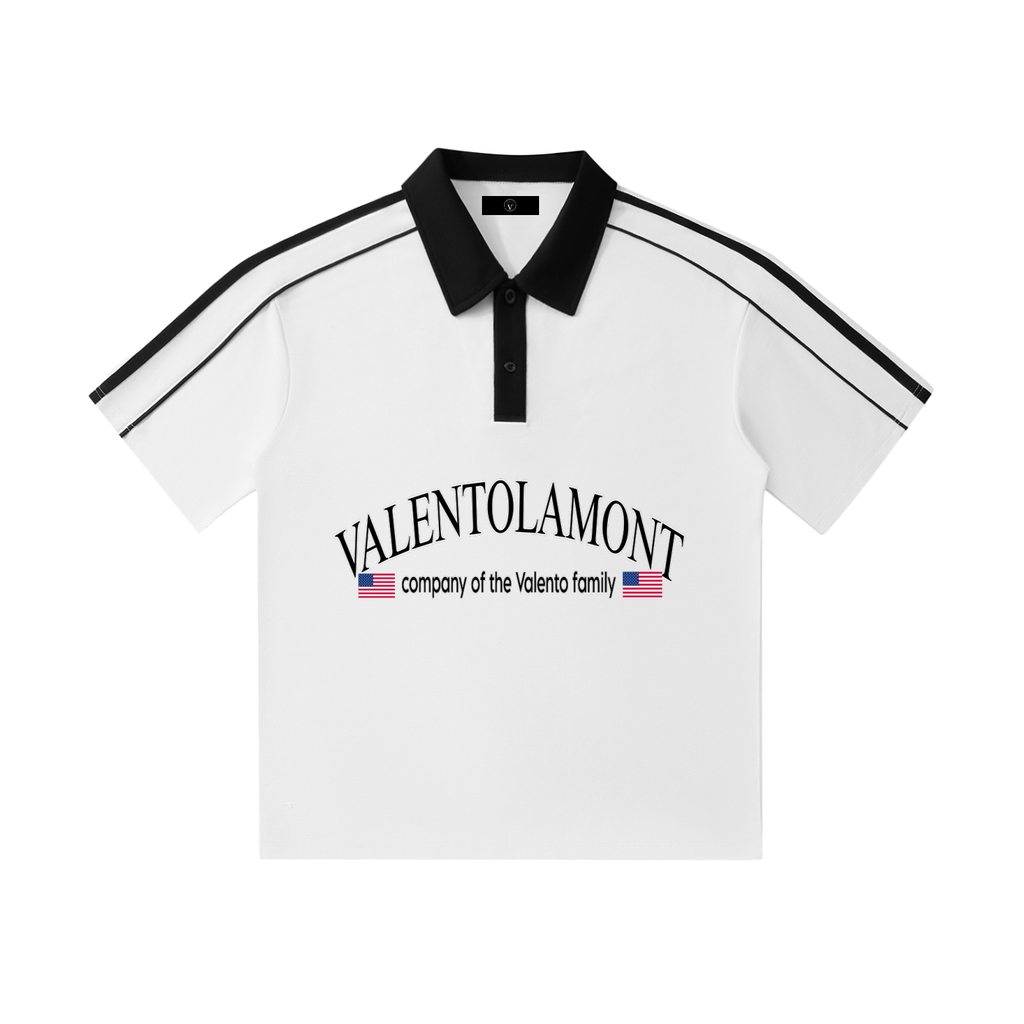 Contrast Collar Short-Sleeve Polo Shirt