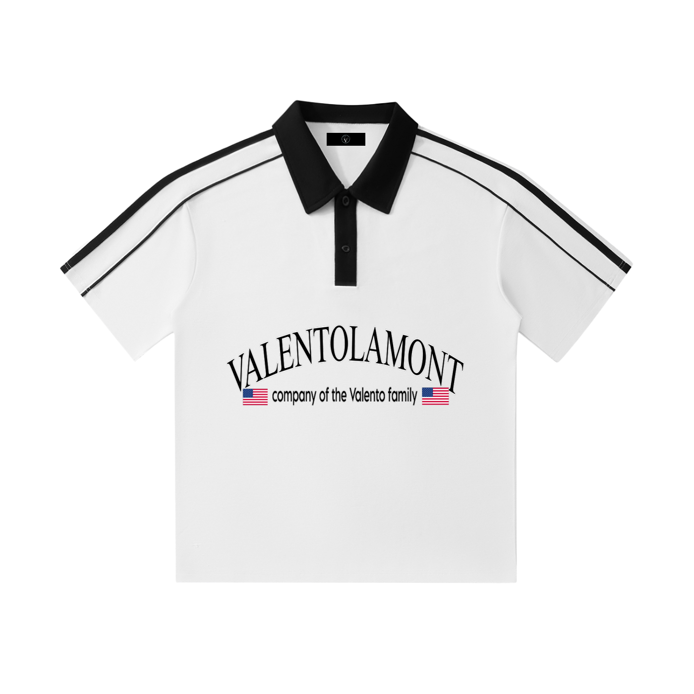 Contrast Collar Short-Sleeve Polo Shirt