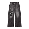Men’s Vintage Wash Wide Leg Jeans
