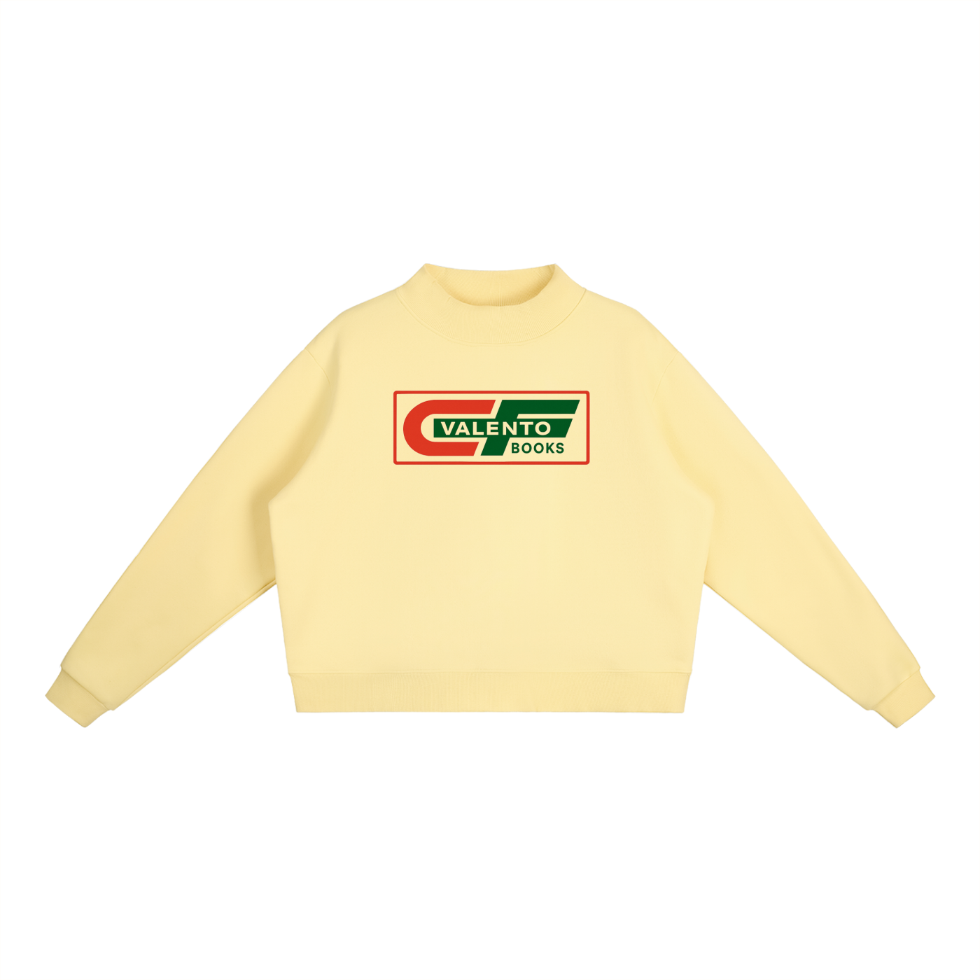 Essential Fleece Mock-Neck Crew Sweatshirt