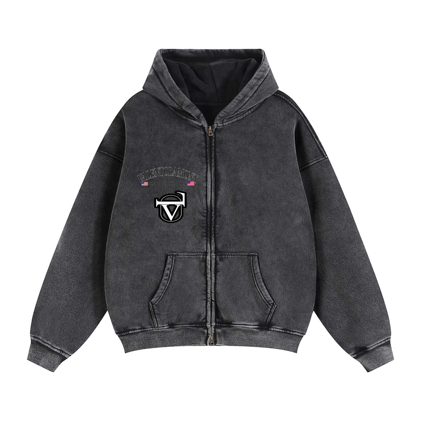Zip-Through Boxy Fleece Hoodie