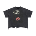 Vintage Wash Boxy Distressed Hem T-Shirt