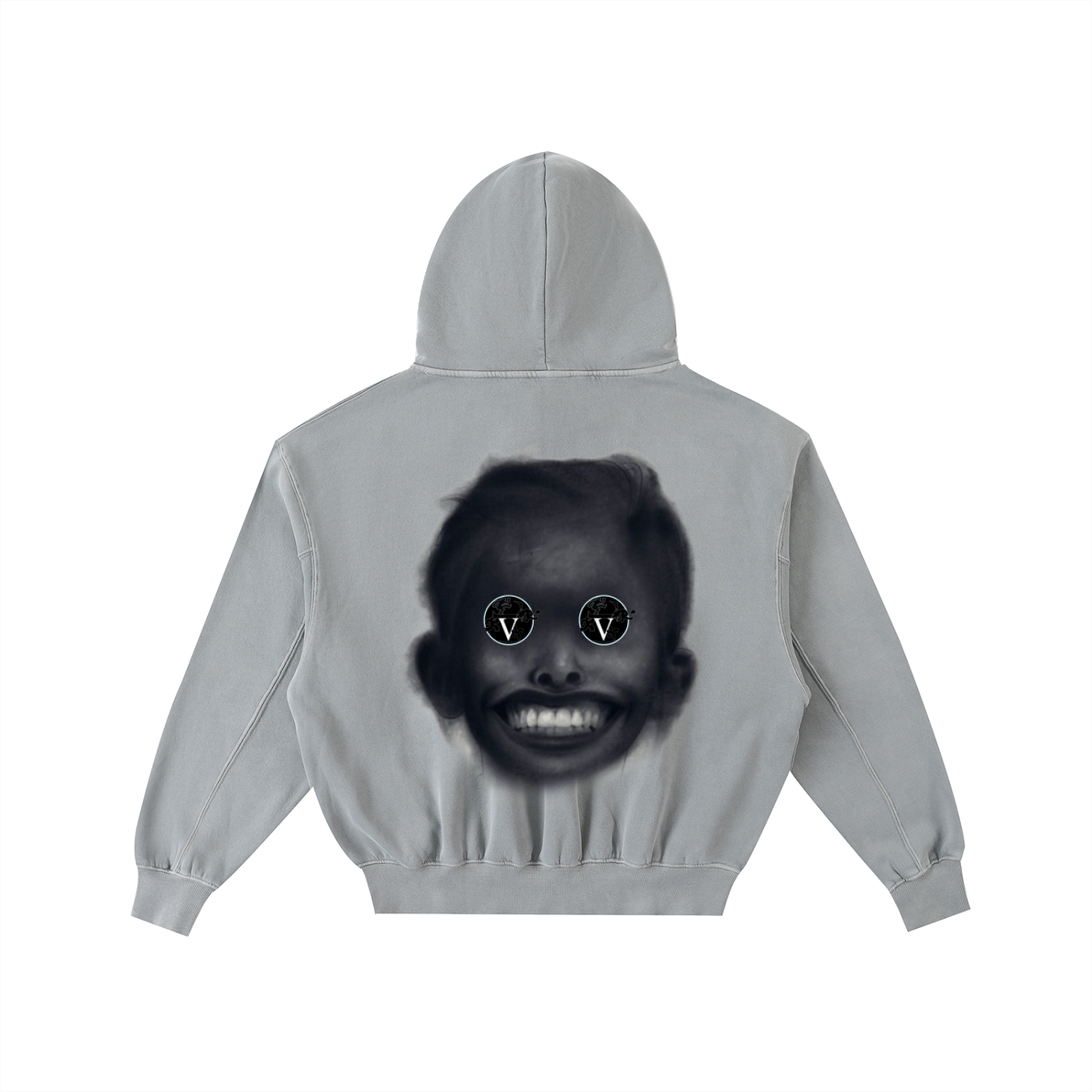 Frayed Enzyme Washed Fleece Hoodie