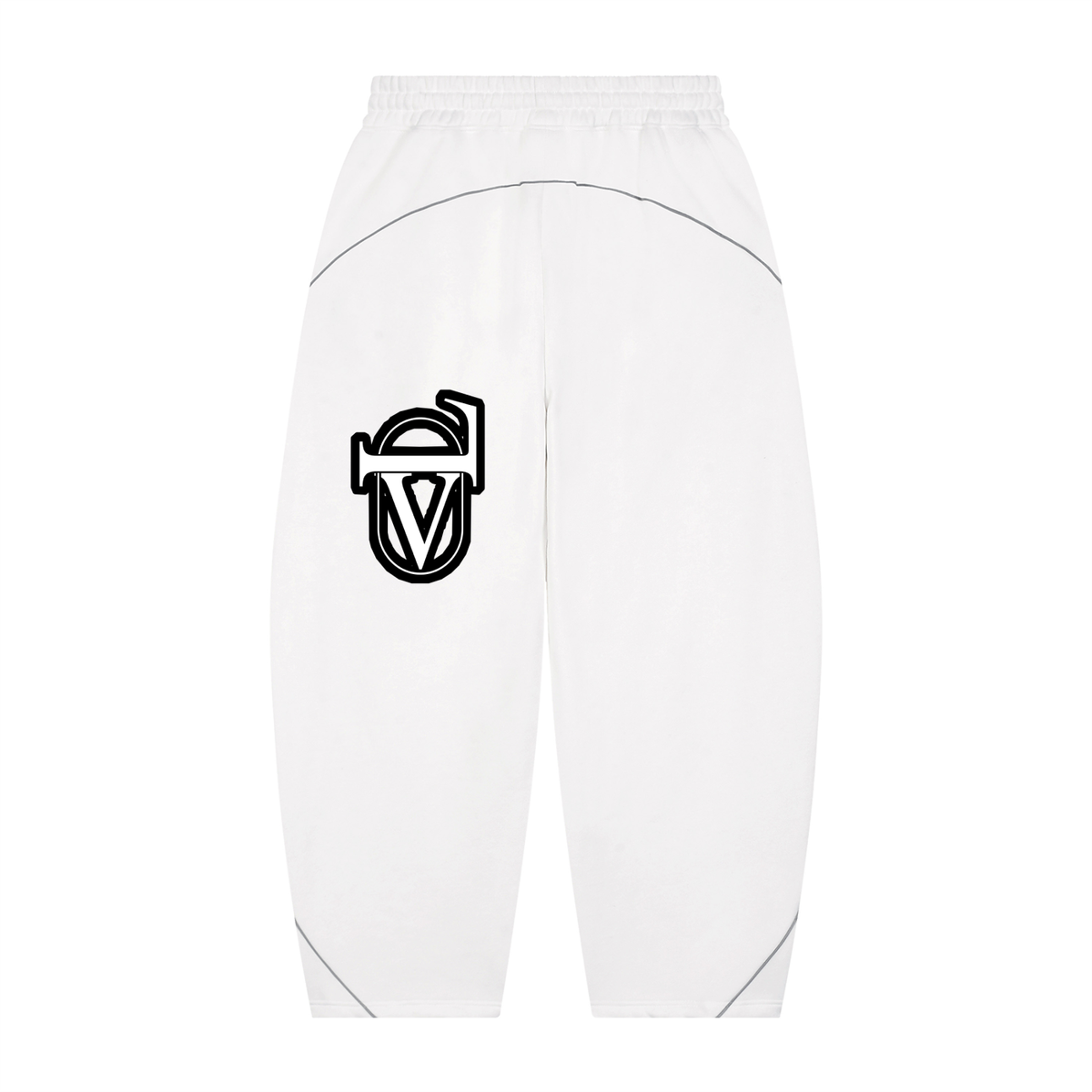 V Piping Fleece Barrel Leg Sweatpants