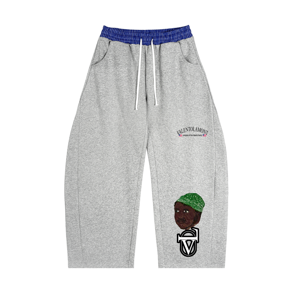 Plaid Waistband Barrel Sweatpants