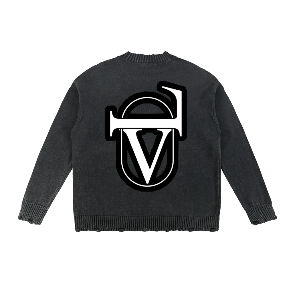 Vintage Washed Hand-Frayed Sweater