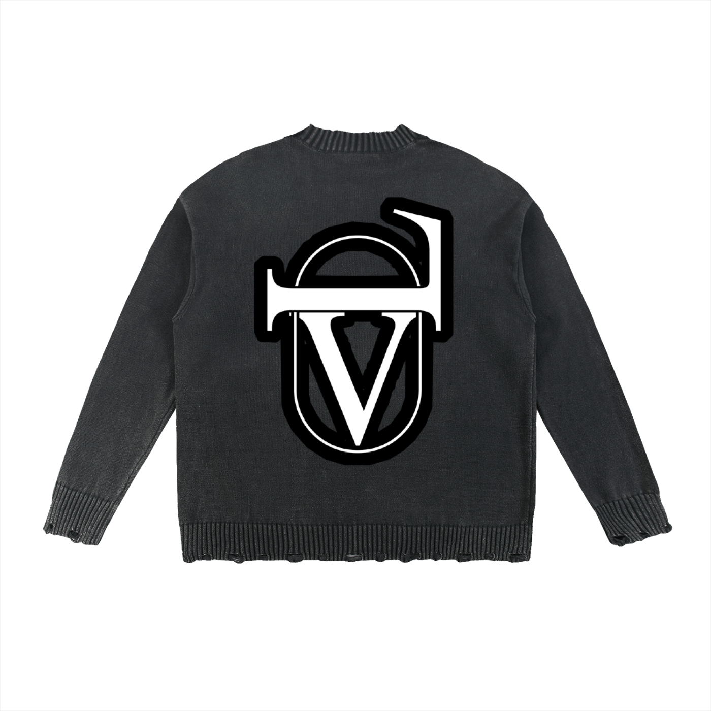 Vintage Washed Hand-Frayed Sweater