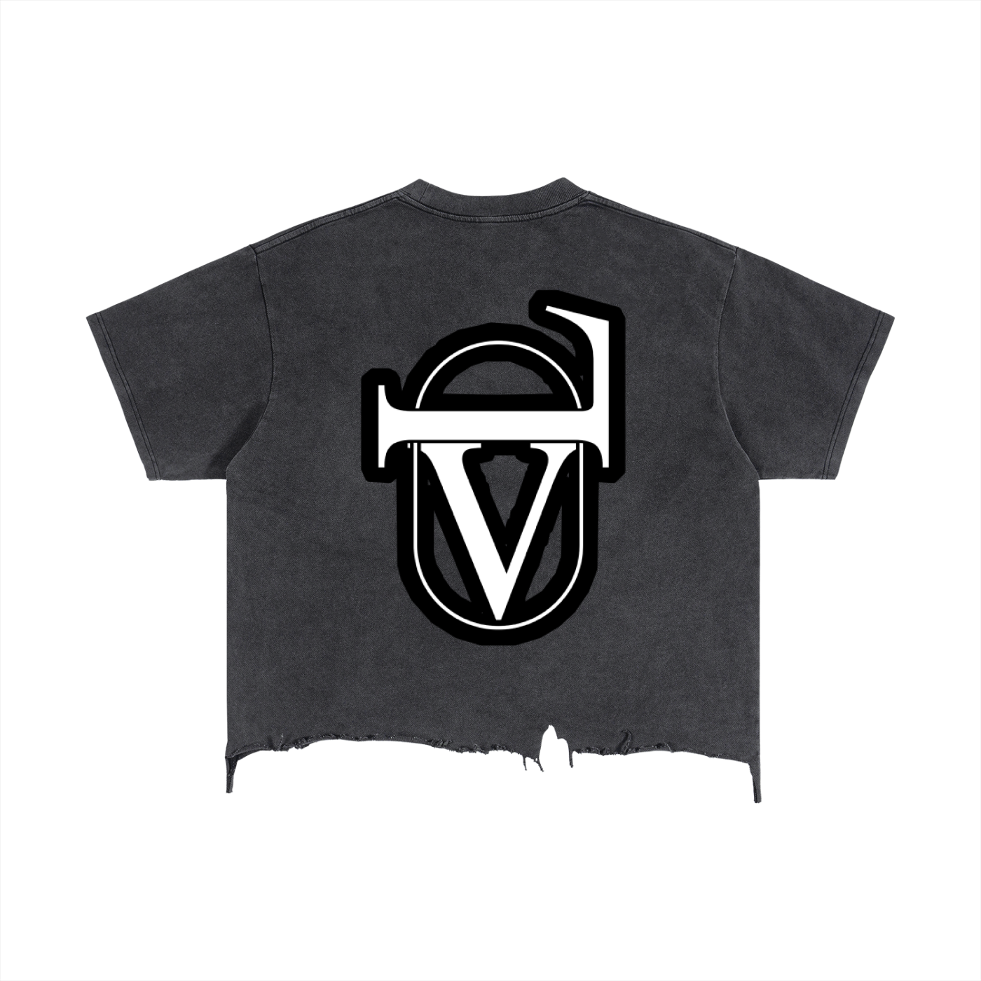 Vintage Wash Boxy Distressed Hem T-Shirt