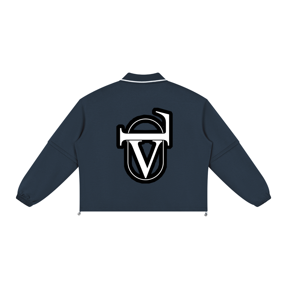 V Boxy Collared Detachable Sweatshirt