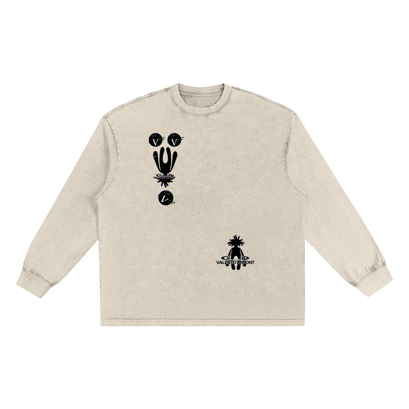 Snow Washed Oversize Long Sleeve T-shirt