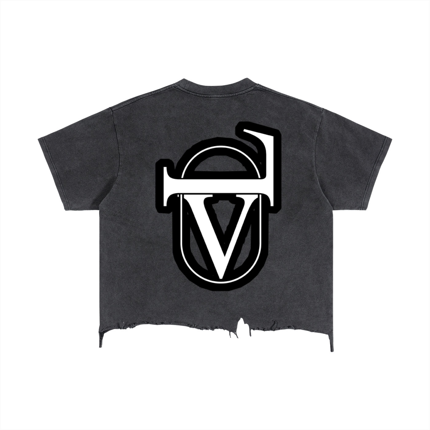 Vintage Wash Boxy Distressed Hem T-Shirt
