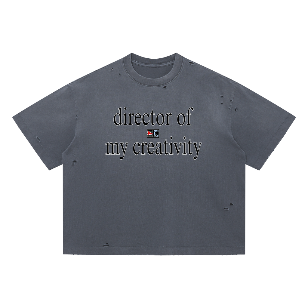 Vintage Washed Distressed Boxy Oversized T-Shirt