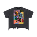 Vintage Wash Boxy Distressed Hem T-Shirt