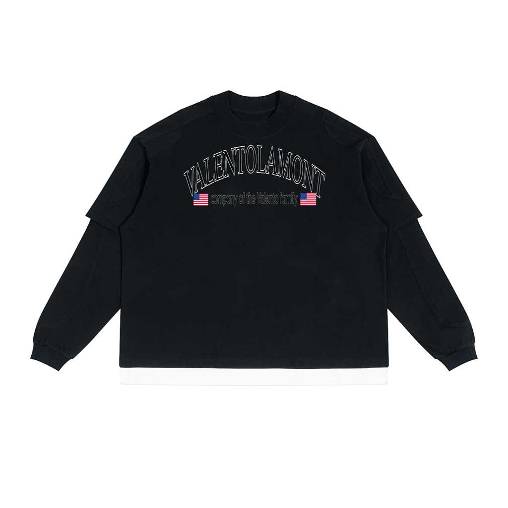 V Paneled Layer Color Block T-Shirt